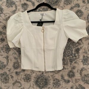 Cropped zip shirt